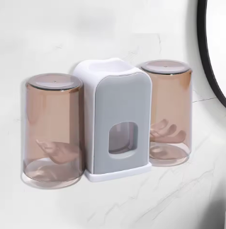 ClickSmile™-Dispensador de pasta dental con Dos Vasos