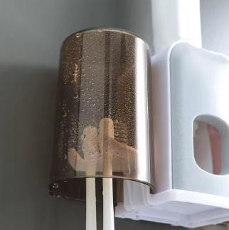 ClickSmile™-Dispensador de pasta dental con Dos Vasos