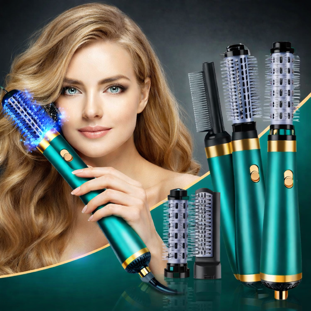 VelvetGlow™- Cepillo Alisador Secador Y Rizador 3en1