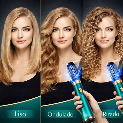 VelvetGlow™- Cepillo Alisador Secador Y Rizador 3en1