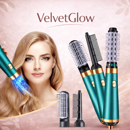 VelvetGlow™- Cepillo Alisador Secador Y Rizador 3en1