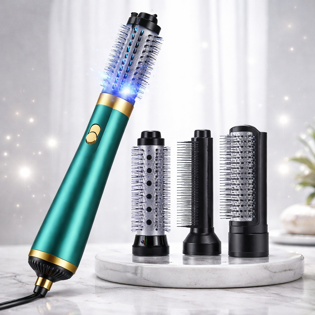 VelvetGlow™- Cepillo Alisador Secador Y Rizador 3en1