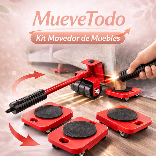 MueveTodo™- Kit Movedor de Muebles con Palanca