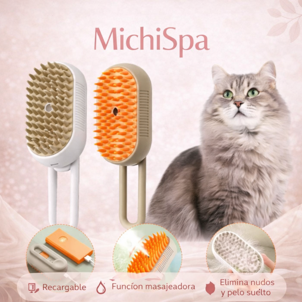 MichiSpa™- Cepillo Para Mascotas A Vapor Recargable