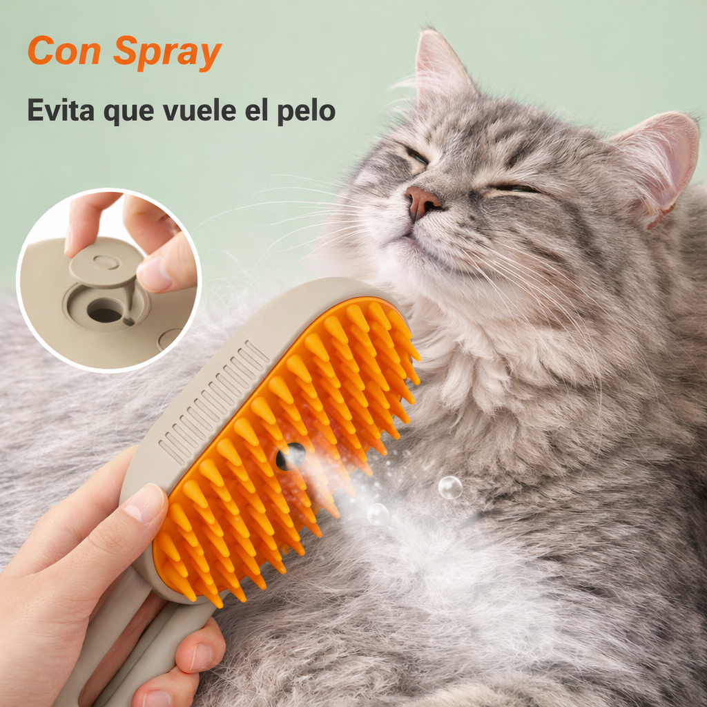 MichiSpa™- Cepillo Para Mascotas A Vapor Recargable