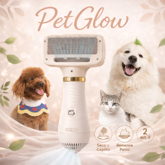PetGlow™- Cepillo Y Secador De Mascotas 2 En 1
