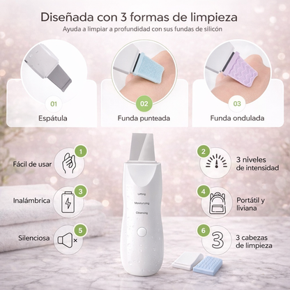 UltraSkin Elite™- Espatula Facial Ultrasonica Exfoliante