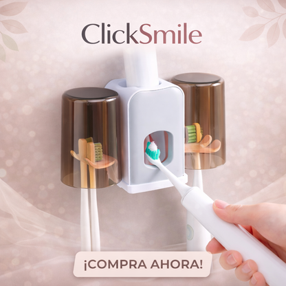 ClickSmile™-Dispensador de pasta dental con Dos Vasos
